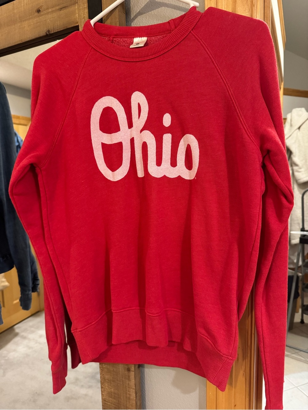 HOMAGE Red 'Ohio' Script Crewneck Sweatshirt